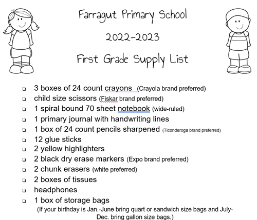1st Supply List 22-23